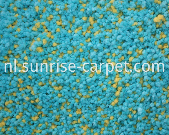 Microfiber Shaggy Rug Yellow and Blue mix Color